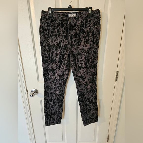 FREE PEOPLE 5-Pocket CHARCOAL Black Combo SKINNY Pant STRETCH Size 30 - Picture 1 of 3